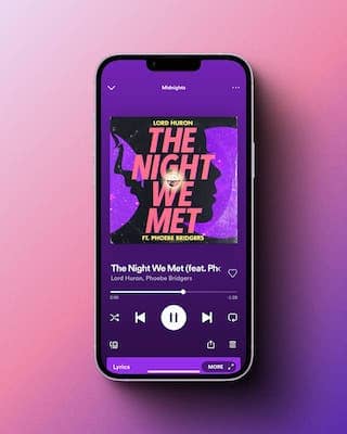 iPhone 13 mockup with custom background gradient